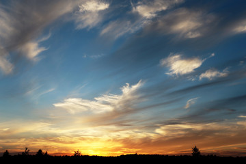 Obraz premium Photo sunset sky