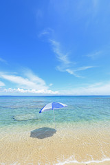 真夏の南国の美しいビーチ