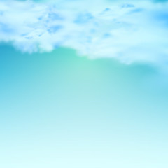 Blue sky with clouds, easy editable