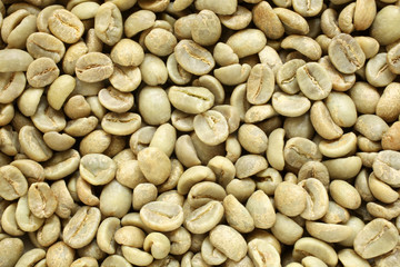 Green coffee beans, for backgrounds or textures