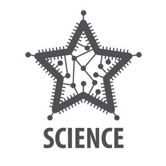 vector logo in the form of a star chip