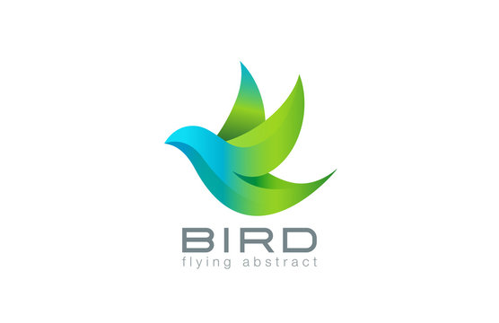 Flying Bird abstract Logo design vector template...Creative Trav