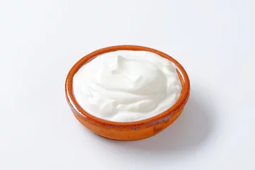 Tableaux ronds sur plexiglas Produits laitiers white yogurt