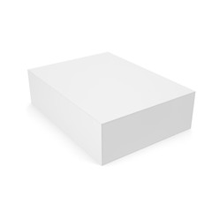 3d box isolated on a white background with shadows.