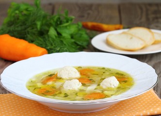 Soup with meatballs