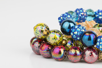 Homemade bead jewelry - Stock Image.