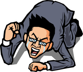 悔しがるビジネスマン