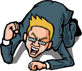 悔しがるビジネスマン