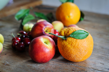 orangen und nektarinen