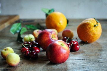 orangen und nektarinen
