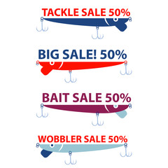 vector design with bait wobbler for sale fishing tackle shop