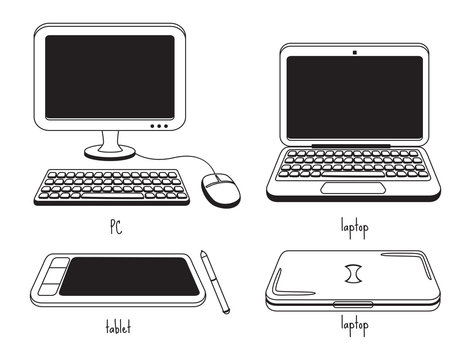 set of computer icon