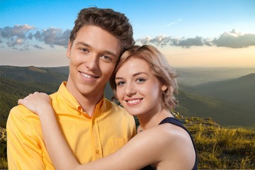 Obraz premium Couple, Heterosexual Couple, Cheerful.
