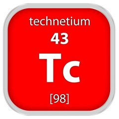 Fototapeta premium Technetium material sign
