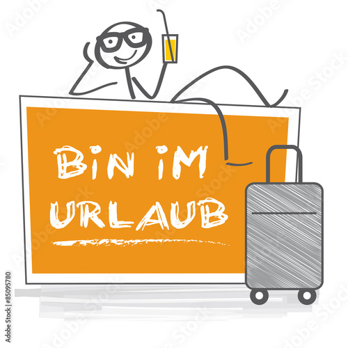 "Bin im Urlaub Schild" Stockfotos und lizenzfreie Vektoren auf