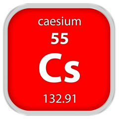 Caesium material sign