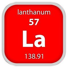 Lanthanum material sign