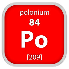Polonium material sign