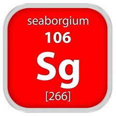 Seaborgium material sign