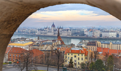 Viewpoint panorama of Budapest 