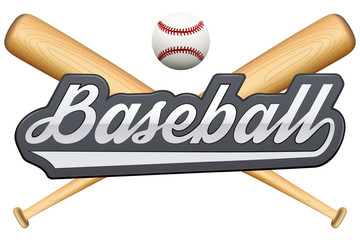 Vintage baseball label and badge