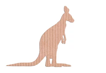 Papier Peint photo autocollant Kangourou kangaroo shape paper box