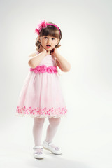 beautiful little girl in a dress