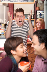 Screaming Man Watching Couple