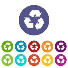 Recycling flat icon