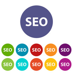 Seo web flat icon