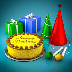 Lemon birthday cake