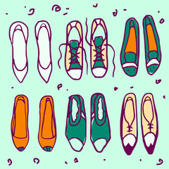 Shoes vector pattern