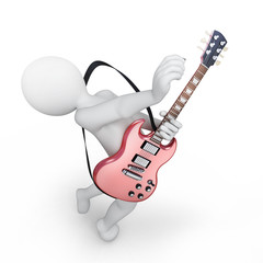 guitarist, 3d man with a guitar