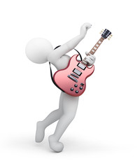 guitarist, 3d man with a guitar