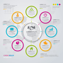 Modern business Info graphic circle illustration. 