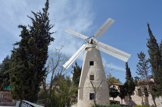 Montefiore Windmill in  Jerusalem  Israel