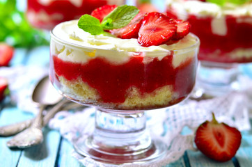 Strawberry tiramisu.