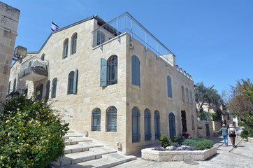 Fototapeta na wymiar Mishkenot Sha’ananim in Jerusalem, Israel
