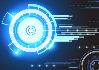 Light blue circle abstract technology background