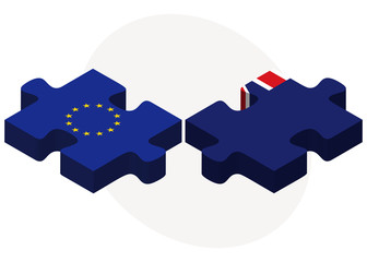 European Union and Virgin Islands (British) Flags
