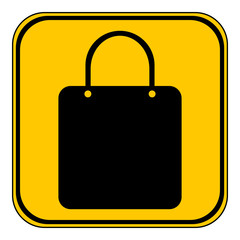 Shopping bag button.