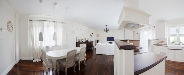 Elegant interior in retro design