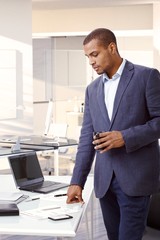 Businessman standing in office