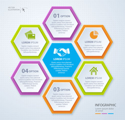 Vector rhombus template for infographic. Business concept.