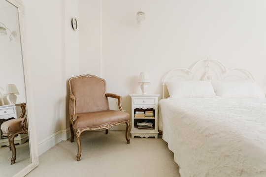 Elegant bedroom in vintage style
