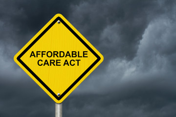 Affordable Care Act Warning Sign