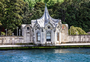 Istanbul, Turkey - park of Dolmabahce palace