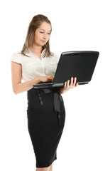 Young Businesswoman With Laptop
