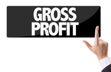 Businessman pressing button with the text: Gross Profit