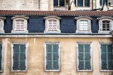Fototapeta na wymiar old vintage windows in a house